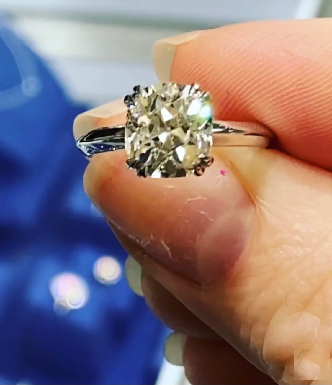 Antique cushion-cut solitaire